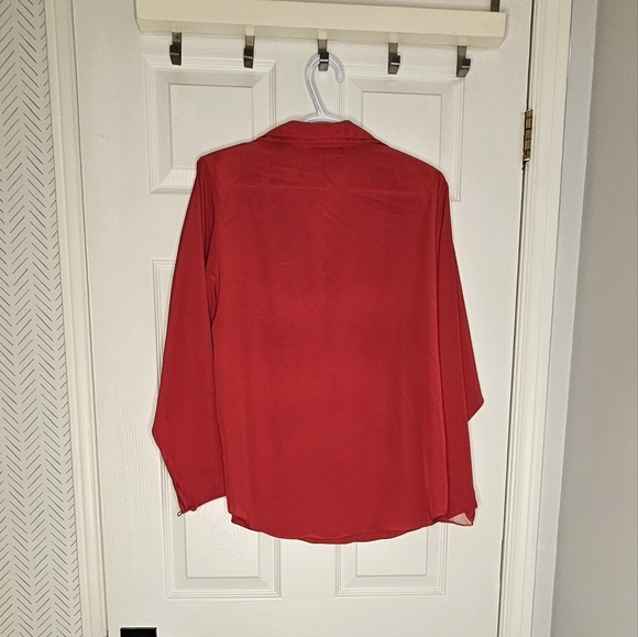 Women's Red Blouse - Picture 2 of 3